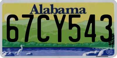 AL license plate 67CY543