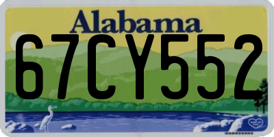 AL license plate 67CY552
