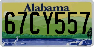 AL license plate 67CY557