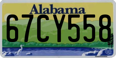 AL license plate 67CY558