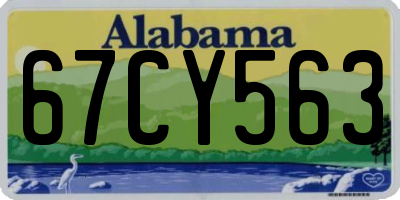 AL license plate 67CY563