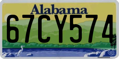 AL license plate 67CY574