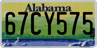 AL license plate 67CY575