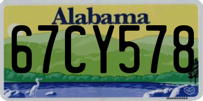 AL license plate 67CY578