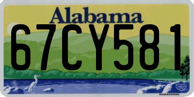 AL license plate 67CY581