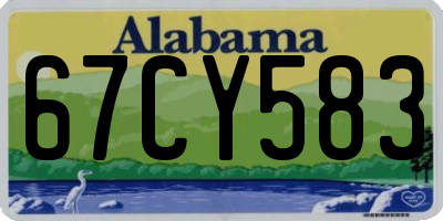 AL license plate 67CY583