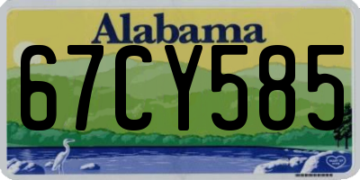 AL license plate 67CY585