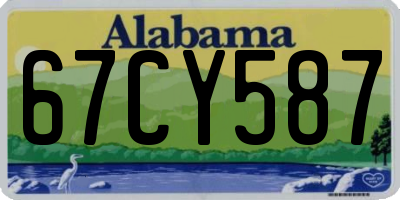 AL license plate 67CY587