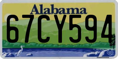 AL license plate 67CY594