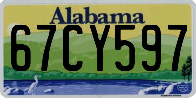 AL license plate 67CY597