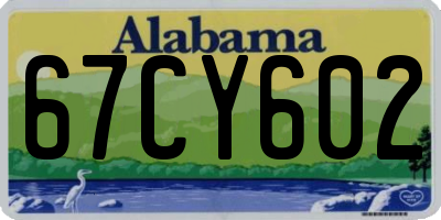 AL license plate 67CY602