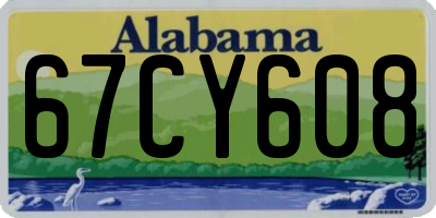 AL license plate 67CY608