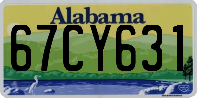AL license plate 67CY631