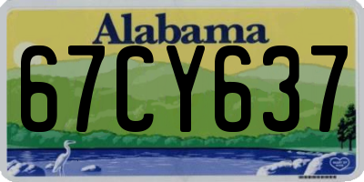 AL license plate 67CY637
