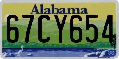 AL license plate 67CY654