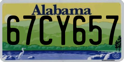 AL license plate 67CY657