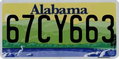 AL license plate 67CY663