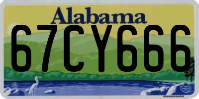 AL license plate 67CY666