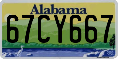 AL license plate 67CY667