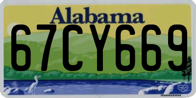 AL license plate 67CY669