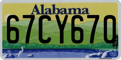 AL license plate 67CY670