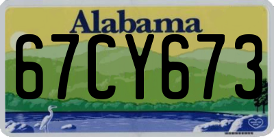 AL license plate 67CY673