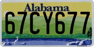 AL license plate 67CY677