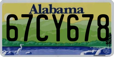 AL license plate 67CY678