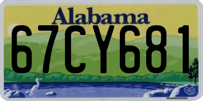 AL license plate 67CY681