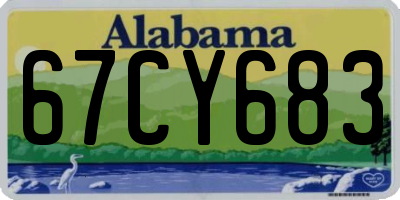 AL license plate 67CY683