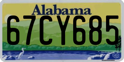 AL license plate 67CY685