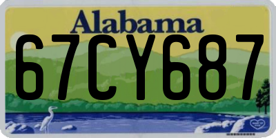 AL license plate 67CY687