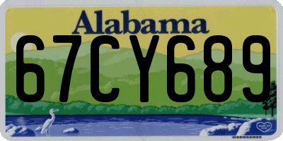 AL license plate 67CY689