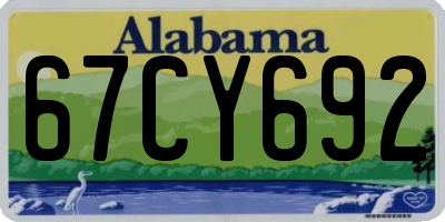 AL license plate 67CY692