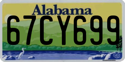 AL license plate 67CY699