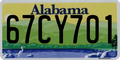 AL license plate 67CY701
