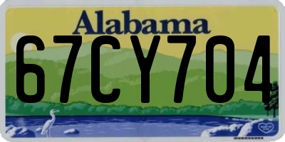 AL license plate 67CY704
