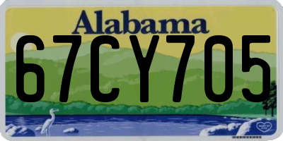 AL license plate 67CY705