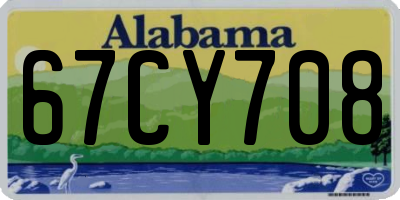 AL license plate 67CY708
