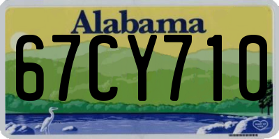 AL license plate 67CY710