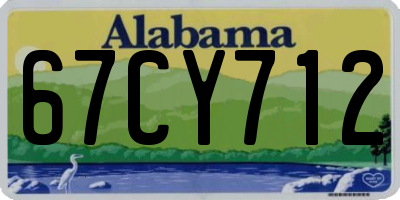 AL license plate 67CY712