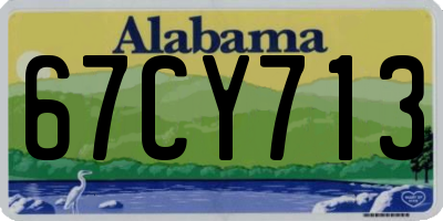 AL license plate 67CY713