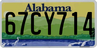 AL license plate 67CY714