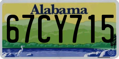 AL license plate 67CY715