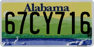 AL license plate 67CY716