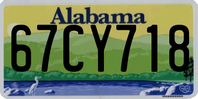 AL license plate 67CY718