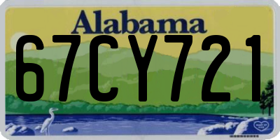 AL license plate 67CY721