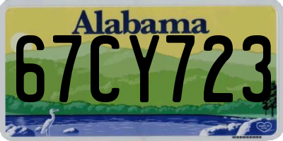 AL license plate 67CY723