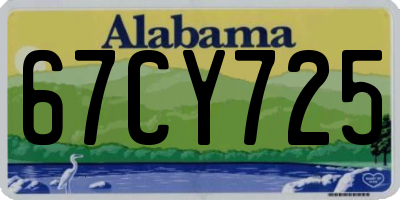 AL license plate 67CY725