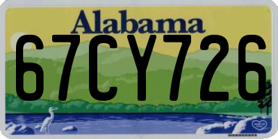 AL license plate 67CY726